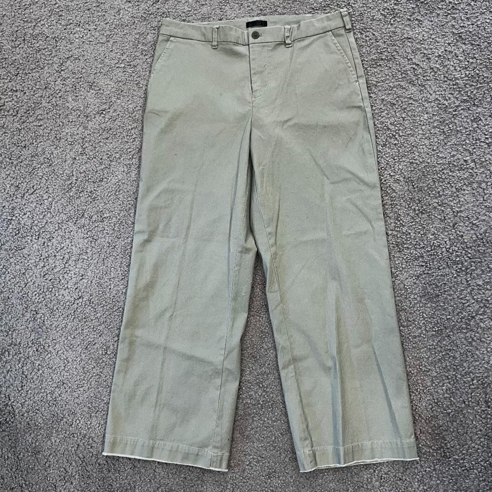 ATM Anthony Thomas Melillo Enzyme Wash Crop Boyfriend Pants In Grass NWT Sz. 6